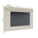 Ver imagem 3 de Rack com Painel Ripado para TV até 75 Polegadas 216CMX220CM Fortaleza Off White Matte / Freijó