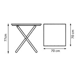 Jogo De Mesa Em Madeira Com 2 Caderias Dobravel 70x70 Para Area Gourmet - Imbuia - 6