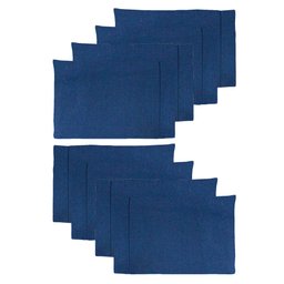 Kit 8 Fronhas Ponto Palito Percal 600 Fios Callandra cor:azul - 1