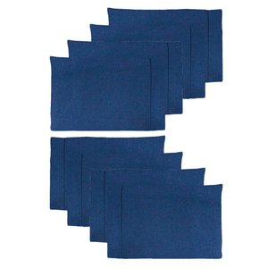 Kit 8 Fronhas Ponto Palito Percal 600 Fios Callandra cor:azul