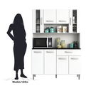 Ver imagem 6 de Armário de Cozinha 8 Portas 1 Gaveta Gabi Branco