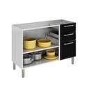 Ver imagem 2 de Balcão de Cozinha Ig3g2-120 sem Tampo Társila Itatiaia Preto