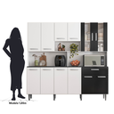 Ver imagem 5 de Armário de Cozinha 12 Portas 1 Gaveta Clara Yescasa Branco/Preto