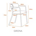 Ver imagem 3 de Cadeira Jantar Orgânica Rvestida em Linho com Base em Aço 4 Un Cor:grafite com Preto
