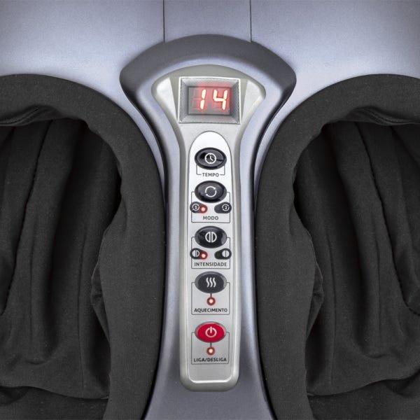 Massageador para Pés Ease Foot com Airbags, Roller e Aquecimento - Massage Express - Cor Cinza - 4