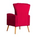 Ver imagem 3 de Poltrona Decorativa Melinda Pés Palito Tecido Veludo Várias Cores - Qlare Estofados - Veludo Vermelh