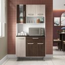 Ver imagem 1 de Armário de Cozinha 6 Portas 1 Gaveta Carol Branco/Variados Padrões de Cores
