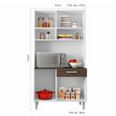Ver imagem 5 de Armário de Cozinha 6 Portas 1 Gaveta Carol Branco/Variados Padrões de Cores
