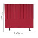 Ver imagem 3 de Cabeceira Estofada king 195CM Cora Courino Vermelho - D A DECOR D&A Decor