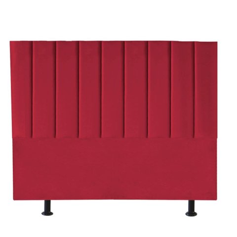 Cabeceira Estofada king 195CM Cora Courino Vermelho - D A DECOR D&A Decor
