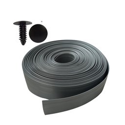 Protetor Fechamento de Portão Grade Cinza 50 Mts + Grampos de Fixação - 1