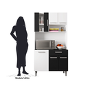 Ver imagem 6 de Armário de Cozinha 6 Portas 1 Gaveta Carol Branco/Variados Padrões de Cores