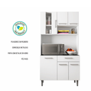 Ver imagem 6 de Armário de Cozinha 6 Portas 1 Gaveta Carol Branco/Variados Padrões de Cores