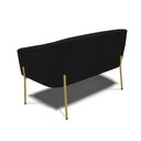 Ver imagem 4 de Sofá Namoradeira e 2 Poltronas Pé de Ferro Dourado Stella Linho Preto A79 D03 - D'Rossi