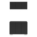 Ver imagem 5 de Conjunto Lavanderia Multiuso Armário Aéreo e Balcão 3 Portas Multimóveis Mp5051 Preto/branco