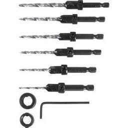 BROCA COM ESCAREADOR ACO RAPIDO 7/64 - 1/4 COM 8 PECAS - 1