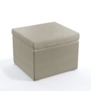 Ver imagem 3 de Kit 2 Poltronas Nina Com Puff Quasar Courino Bege Aradecor