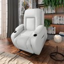 Ver imagem 1 de Poltrona do Papai Reclinável Sala de Cinema Crihs Elétrica Lift Elevação PU Branco G23 - Gran Belo