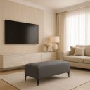 Ver imagem 4 de Banqueta Vegas Puff Sala Quarto Closet Linho Cinza Escuro