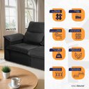 Ver imagem 4 de Sofá Retrátil Reclinável America 1,50m Suede