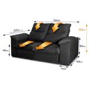 Ver imagem 3 de Sofá Retrátil Reclinável America 1,50m Suede