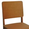 Cadeira Quéops Madeira Maciça Encosto Anatômico Assento Estofado - Amêndoa Corano Caramelo - 6