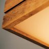 Lustre Pendente de Madeira Quadrado Plafon Moderno Rustico - 5