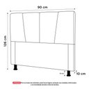 Ver imagem 2 de Cabeceira Cama Box Solteiro Amber 90cm Estofada Sintético Branco - Abmaza