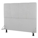 Ver imagem 1 de Cabeceira Cama Box Solteiro Amber 90cm Estofada Sintético Branco - Abmaza