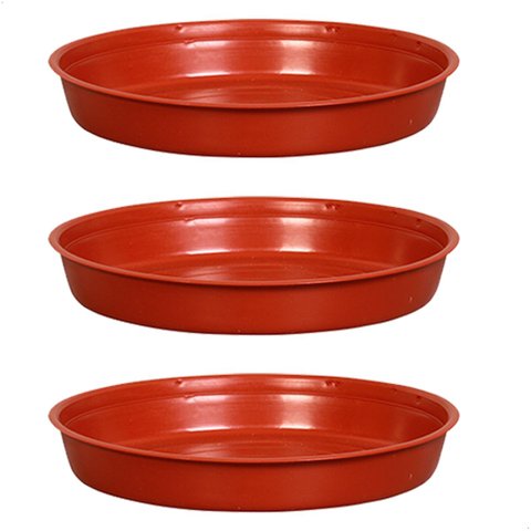 Kit 3 Prato para Vaso Redondo Suporte para Planta 22x3,4cm