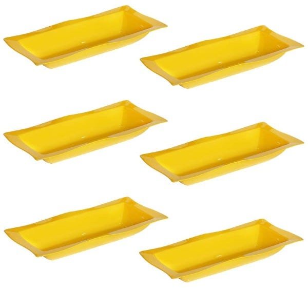 Conjunto de Saladeira Moove Vemplast G 5 Litros Linha Tropical em Polipropileno com 6 peças Amarelo - 1