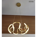 Ver imagem 2 de Luminária de Teto Lustre Pendente Led 48w Ondulado Sala Quarto Cozinha Luz 3em1 Bivolt