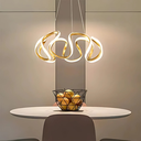 Ver imagem 4 de Luminária de Teto Lustre Pendente Led 48w Ondulado Sala Quarto Cozinha Luz 3em1 Bivolt