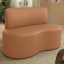 Ver imagem 2 de Sofá 2 Lugares Orgânico para Sala de Estar Living Larissa L02 Couríssimo Mocca - Lyam Decor