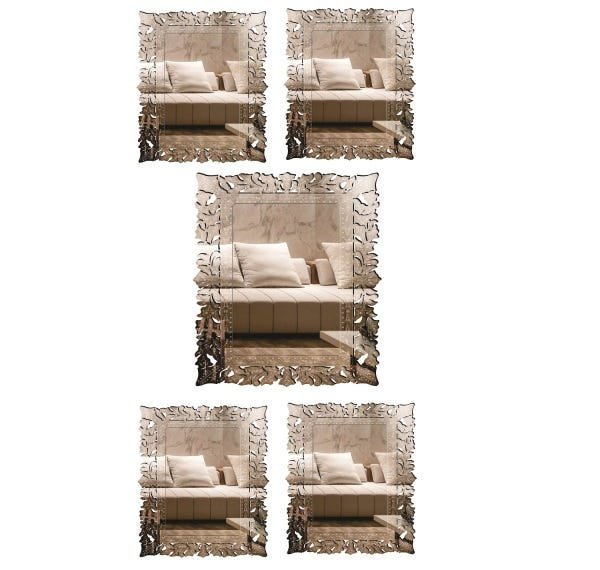 Espelho Veneziano Decorativo Sala 38.125 Kit 5 Peças