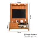 Ver imagem 4 de Rack Bancada Aruba com Painel para Tv até 55 Polegadas Egeo Cedro/off White Ripado Impressão 3d