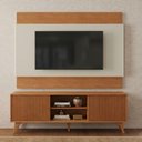 Ver imagem 1 de Rack com Painel Ripado para TV até 65 Polegadas 185x196cm MDF Gaia