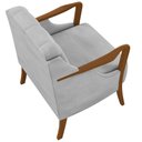 Ver imagem 5 de Poltrona Para Sala De Estar Decorativa Base Fixa Coral M03 Veludo Cinza - Lyam Decor