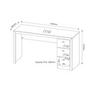 Ver imagem 4 de Mesa de Escritório 3 Gavetas Tecno Mobili - Rústico