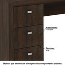 Ver imagem 2 de Mesa de Escritório 3 Gavetas Tecno Mobili - Rústico