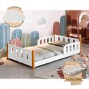 Ver imagem 2 de Cama Infantil Juvenil Camila com Colchão + Grade de Proteção e Luminária Led - Branca