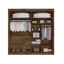 Ver imagem 3 de Guarda Roupa 4 Portas 3 Gavetas e C/2 Espelho Nantes Braúna/off White - Europa