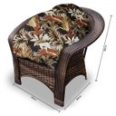 Ver imagem 2 de Conjunto Madagascar - 1 sofá + 2 poltronas + Mesa Oval - Rivieira Marrom