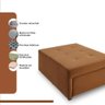 4 em 1 Poltrona, Puff, Chaise e Cama Ares Terracota Estofama - 8