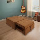Ver imagem 2 de 4 em 1 Poltrona, Puff, Chaise e Cama Ares Terracota Estofama