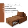4 em 1 Poltrona, Puff, Chaise e Cama Ares Terracota Estofama - 9