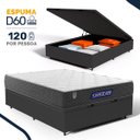 Ver imagem 2 de Cama Box Baú com Colchão Gazin de Espuma D28 Double Face Force Up Casal 138cm