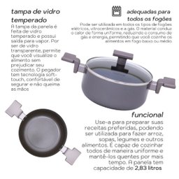 Caçarola Sartin Graf 22cm/3,6l Alumínio Cerâmica Mimo Style - 2