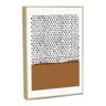 Quadro Decorativo Minimalista Pontos Pretos com Moldura Filete - 1
