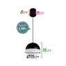 Pendente Moon Preto 7W 420lm PD1521 Studioluce Branco Quente ST2321 - 2